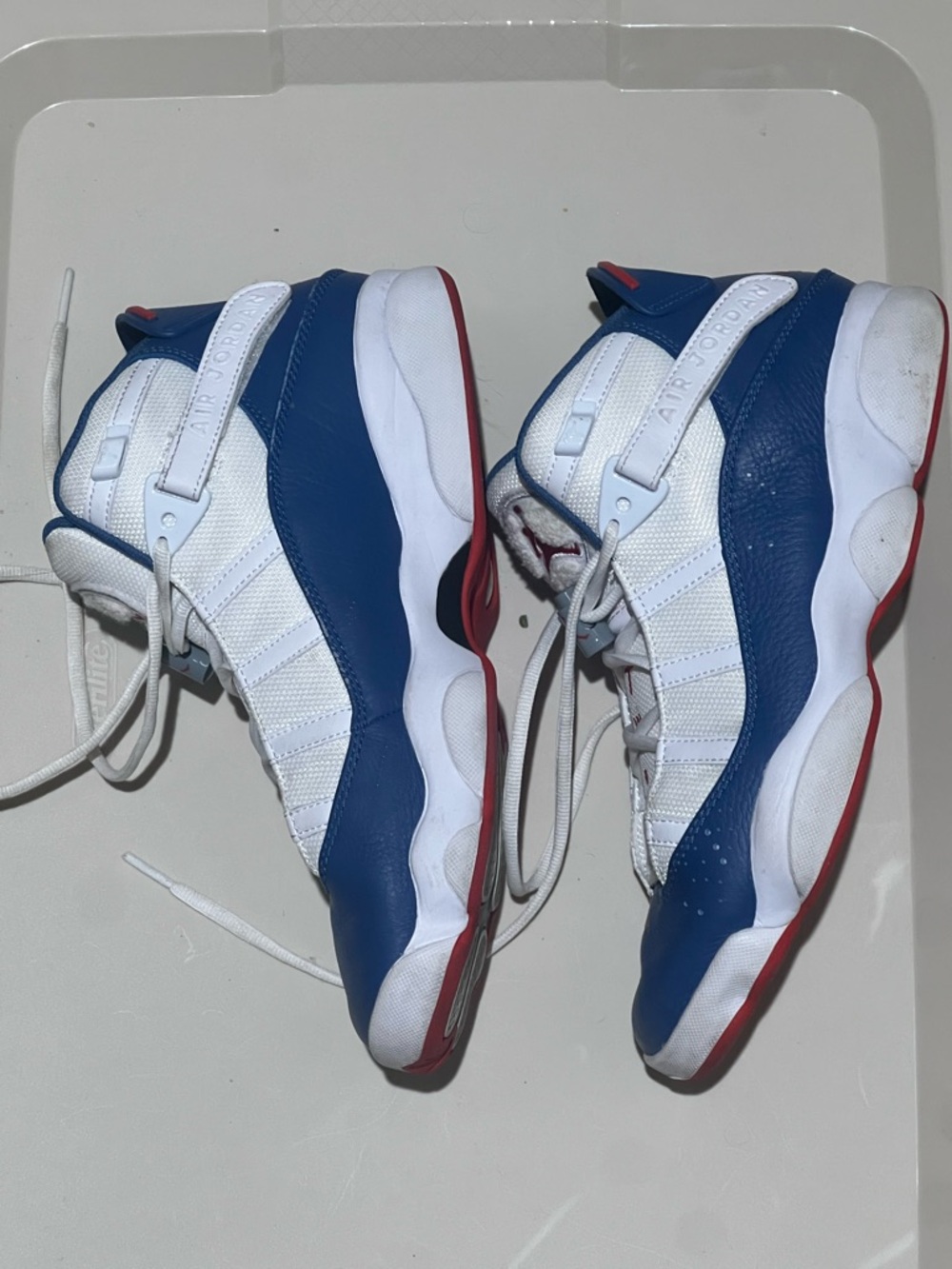 Nike Men Athletic Shoes White / Blue / Red